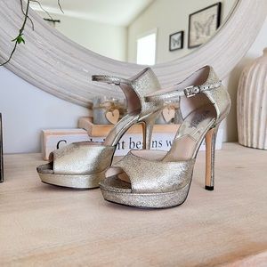 Michael Kors Heels Sandals Platforms Silver